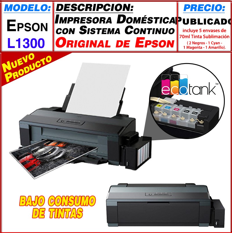 Impresora Multifunción Epson L3210 con Sistema Continuo PARA SUBLIMACION