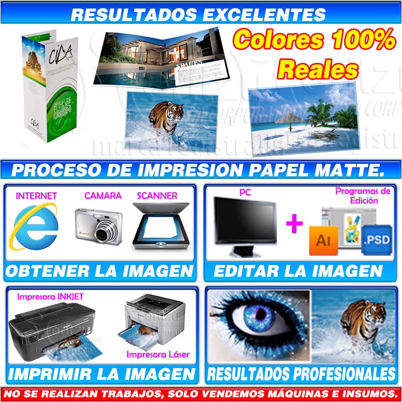 Papel Fotografico Matte A4  de 130 Grs. - Imagen 3