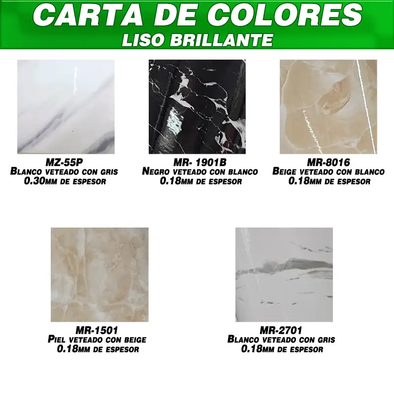 Vinilo Autoadhesivo Símil Mármol Brillante - Imagen 3